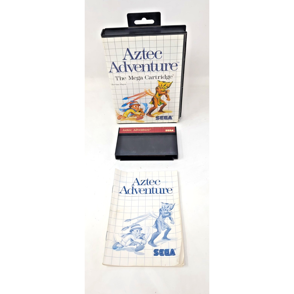 Aztec Adventure (Sega Master System, 1988) SMS CIB Complete w/ Manual Tested